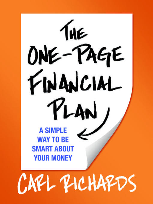 Title details for The One-Page Financial Plan by Carl Richards - Available
